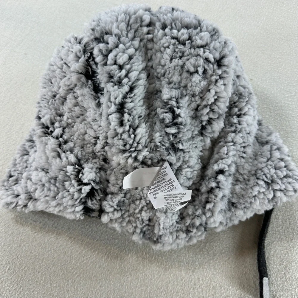 Cat & Jack Charcoal and Light Gray Hat with Ears. Sz 12-24 Months NWT